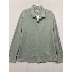 New Julian & Mark Mens Stretch Oxford Shirt XL Green Casual Button Down Preppy